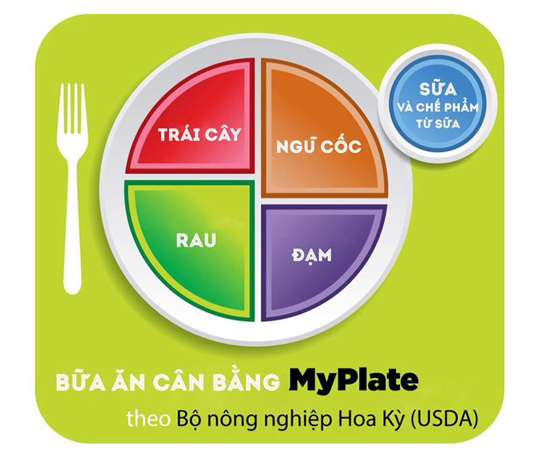 Bữa ăn cân bằng MyPlate cho trẻ mẫu giáo