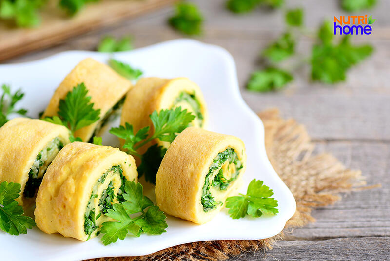 Nhấn vào ảnh để phóng to Trứng cuộn cho trẻ 2 tuổi