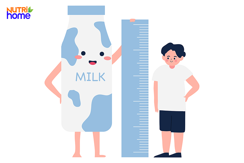 thực phẩm giúp tăng chiều cao, sữa