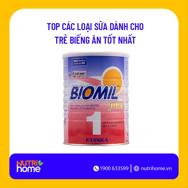 sữa cho trẻ biếng ăn Biomil