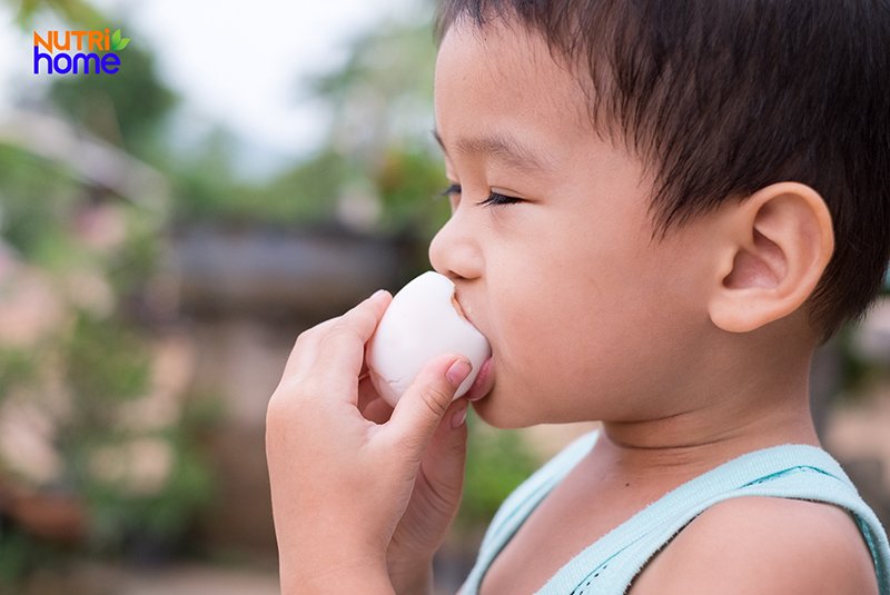 Trứng thực phẩm giúp bé tăng cân