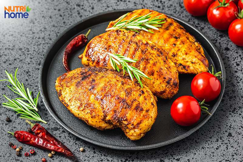 món ăn cho người tiểu đường, ức gà nướng