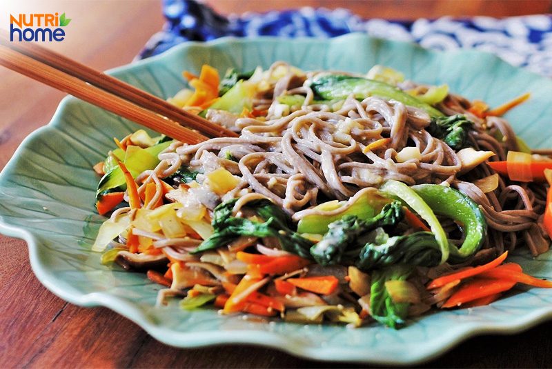 các món ăn giảm mỡ máu, Mì soba sốt táo