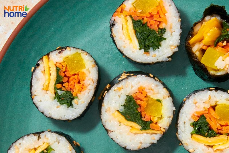 kimbap khoai lang tốt cho người mỡ máu cao