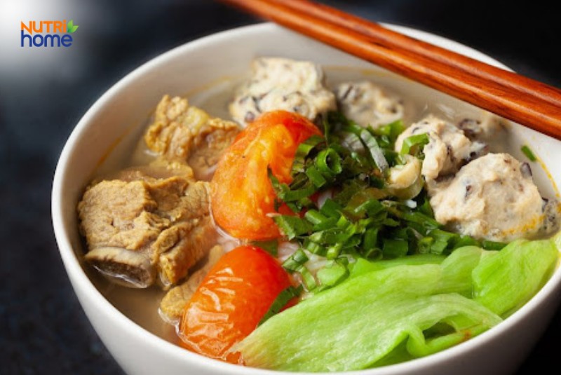 Bún sườn mọc chua cho người tiểu đường