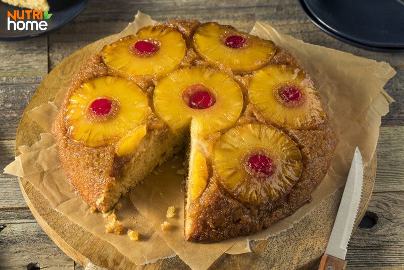 Bánh dứa yến mạch úp ngược cho người bệnh tiểu đường