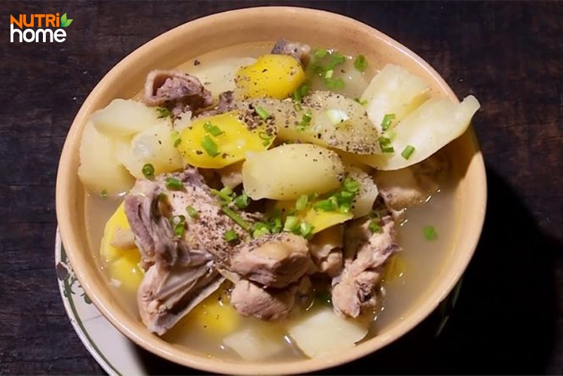 Canh củ đậu nấu sườn cho người bệnh tiểu đường