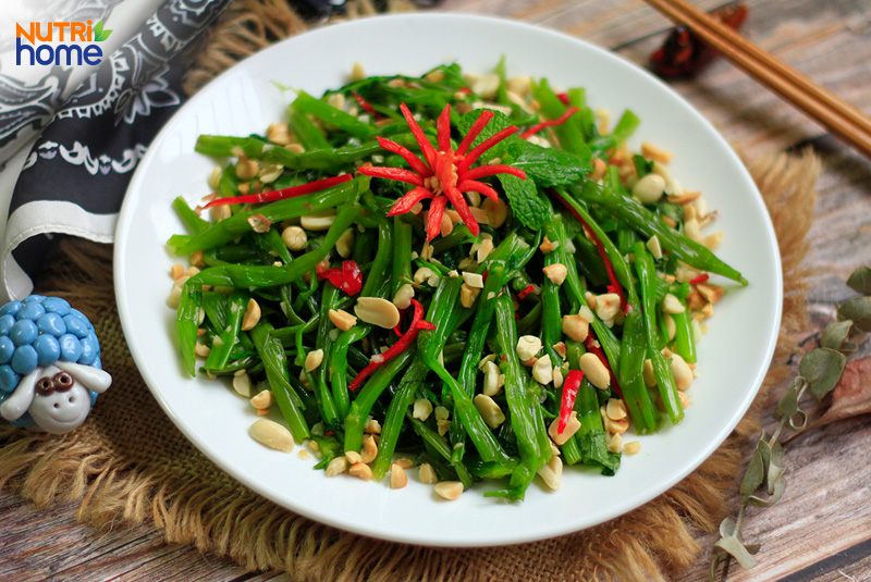 Nộm rau muống cho người tiểu đường