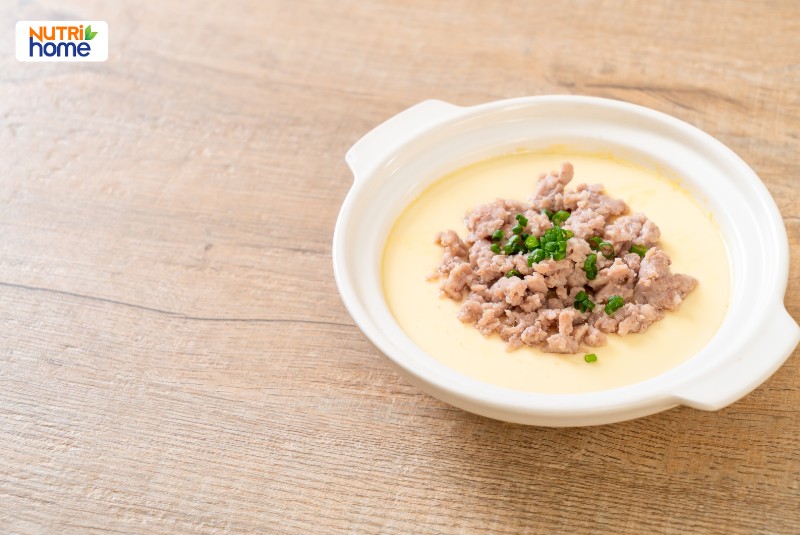 Trứng hấp thịt cho người bệnh tiểu đường