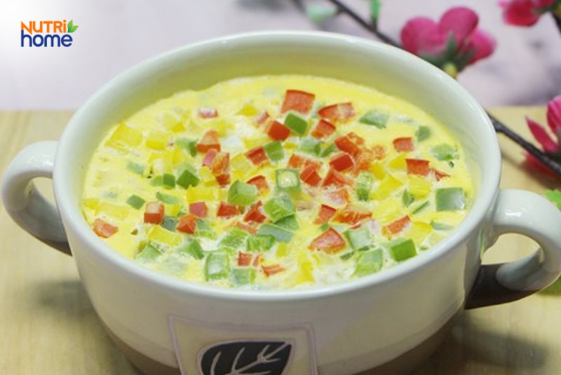 Trứng vịt chưng nấm đông cô cho người bệnh tiểu đường