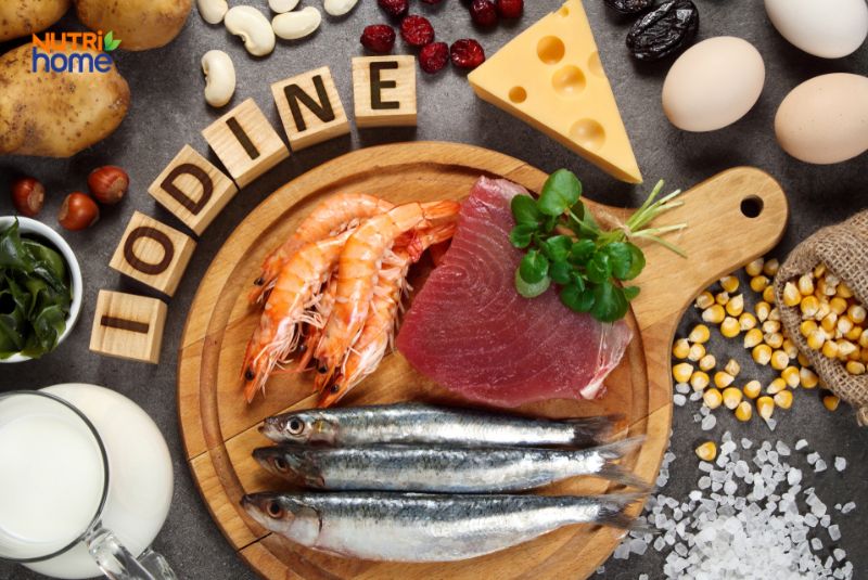 bà bầu ăn gì để con thông minh, Thực phẩm chứa i-ốt