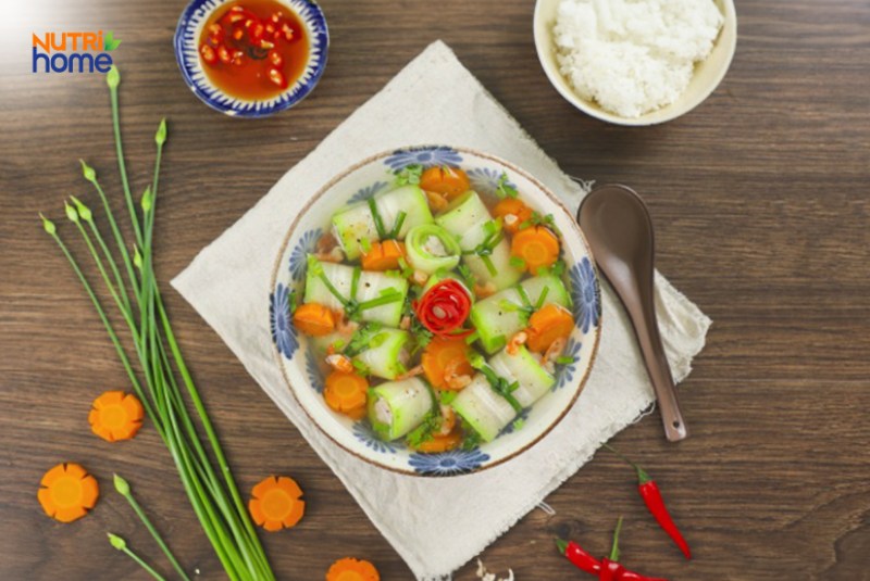 món canh tốt cho bà bầu, Canh bí đao cuộn tôm thịt