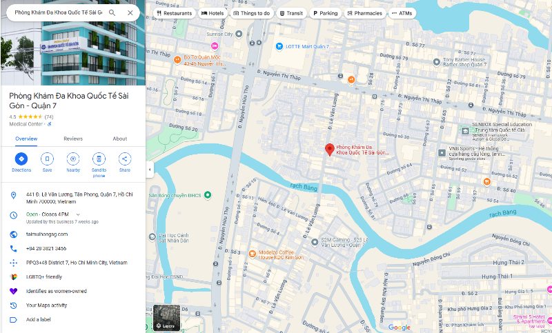 Phòng khám Đa khoa Quốc tế Sài Gòn Quận 7