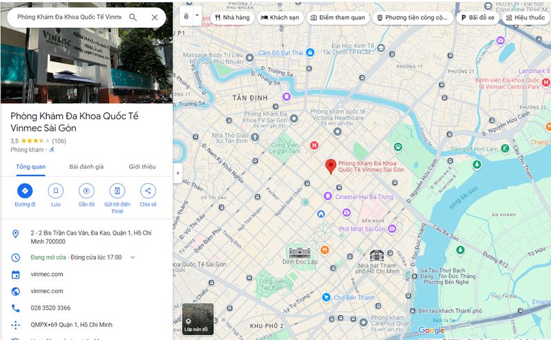 Phòng khám Đa khoa Quốc Tế Vinmec Sài Gòn