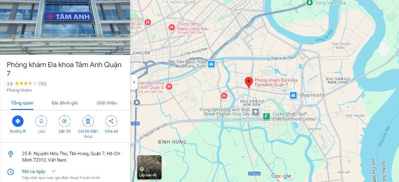 Phòng khám đa khoa Tâm Anh quận 7
