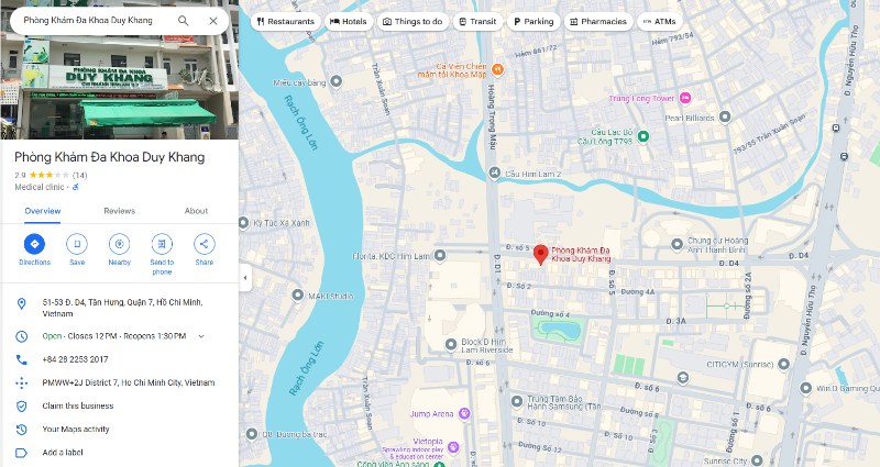 Phòng khám Duy Khang quận 7