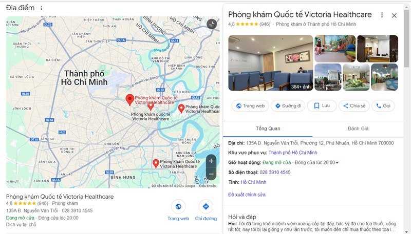 Phòng khám Victoria Healthcare quận 1