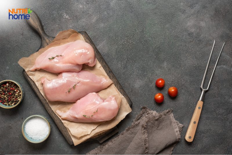 ăn gì giúp thai nhi tăng cân nhanh tháng cuối, thịt gà