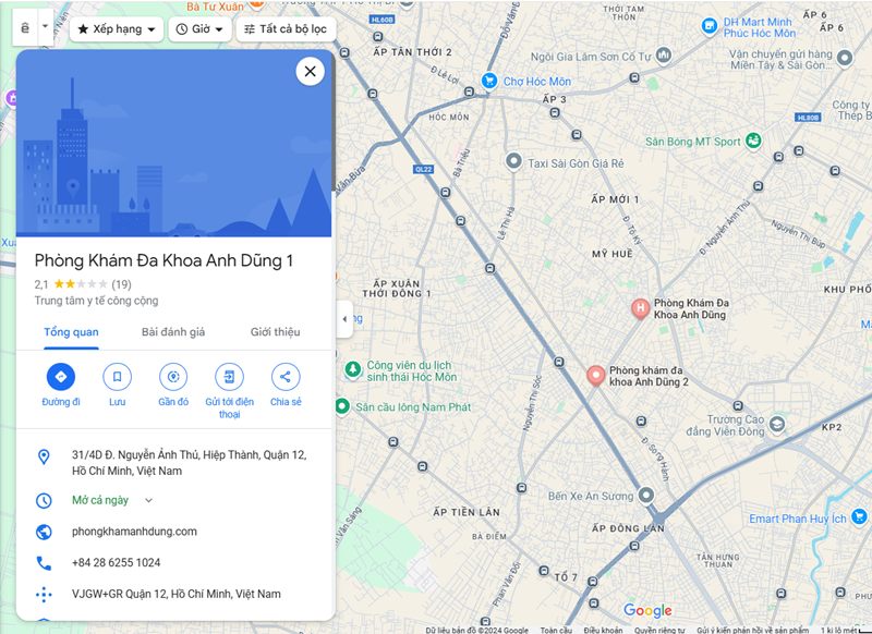 Phòng khám Đa khoa Anh Dũng quận 12