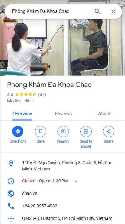 Phòng khám Đa khoa CHAC quận 5