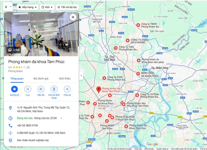 Phòng khám Đa khoa Tâm Phúc quận 12