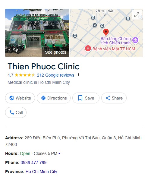 Phòng khám Đa khoa Thiên Phước quận 3