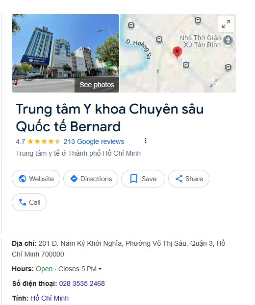 Trung tâm Y khoa Bernard quận 3
