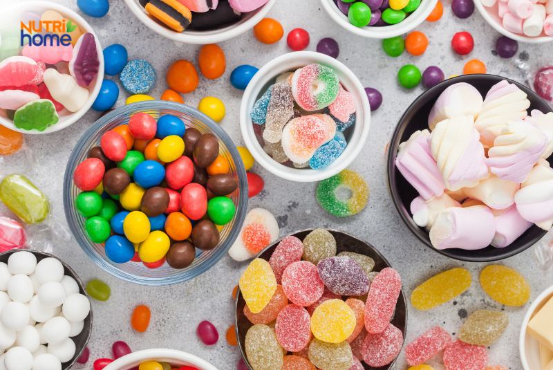 bị u vú không nên ăn gì, thực phẩm chứa nhiều đường