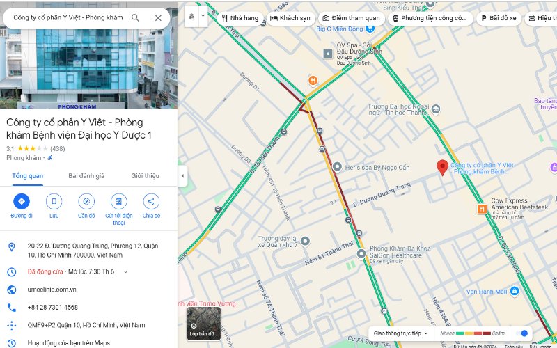 Phòng khám Bệnh Viện Đại Học Y Dược 1
