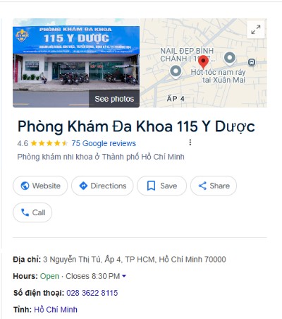 Phòng khám Đa khoa 115 Y Dược, Vĩnh Lộc B huyện Bình Chánh