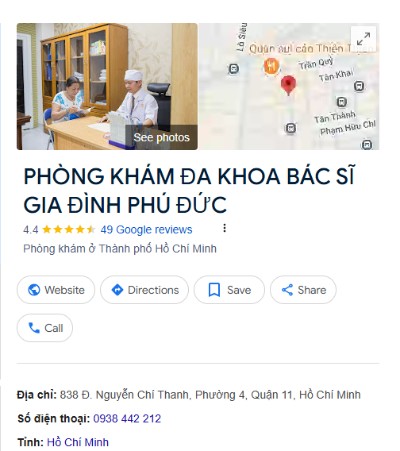 Phòng khám Đa khoa Bác sĩ Gia đình Phúc Đức quận 11