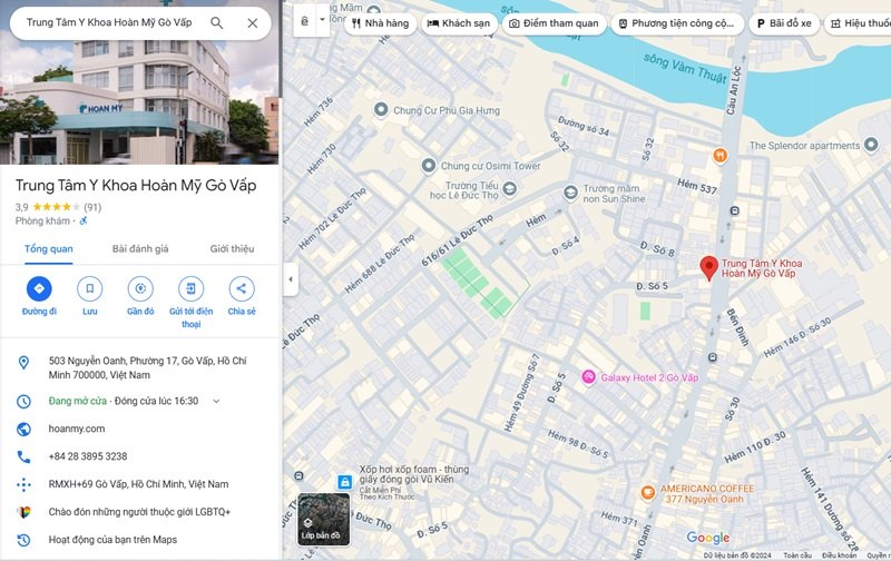 Phòng khám Đa khoa Hoàn Mỹ Hữu Nghị Gò Vấp