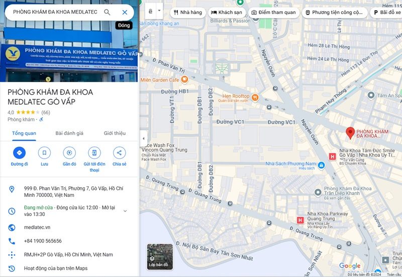 Phòng khám Đa khoa MEDLATEC Gò Vấp