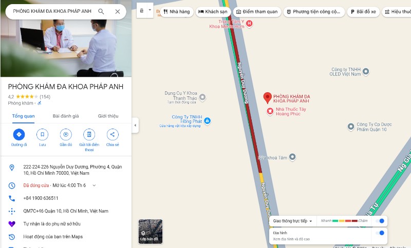 Phòng khám Đa khoa Pháp Anh quận 10