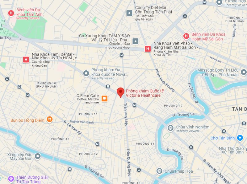 Phòng khám Quốc tế Victoria Healthcare tại phường 12, Phú Nhuận