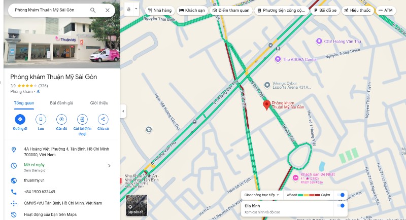 Phòng khám Thuận Mỹ Sài Gòn tại 4A Hoàng Việt, Tân Bình