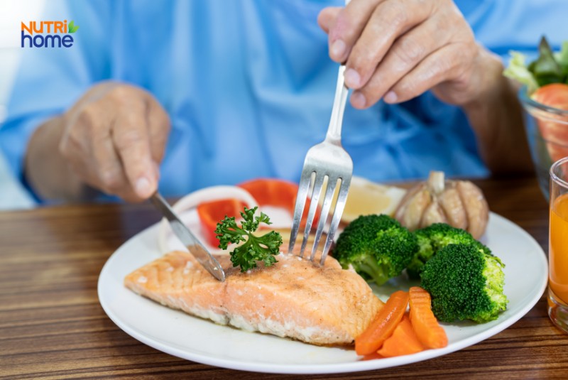 ung thư phổi ăn gì tốt, cá hồi