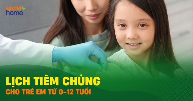 lịch tiêm chủng cho trẻ em từ 0-12 tuổi