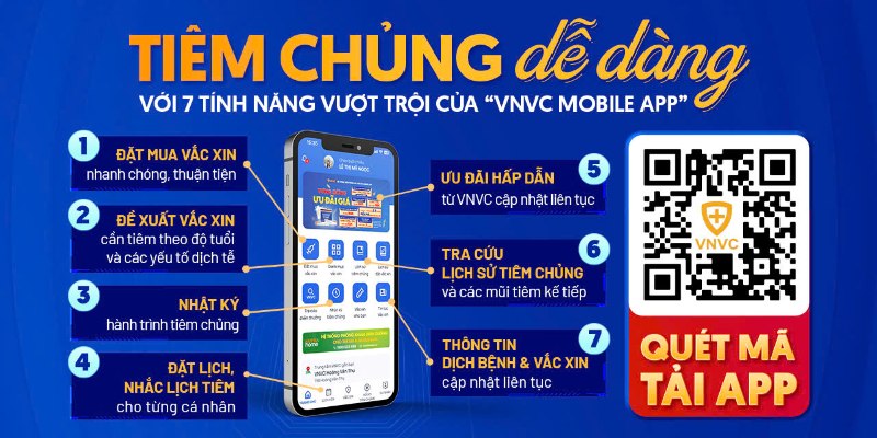 Ứng dụng VNVC hỗ trợ tra cứu lịch sử tiêm và đặt lịch tiêm chủng