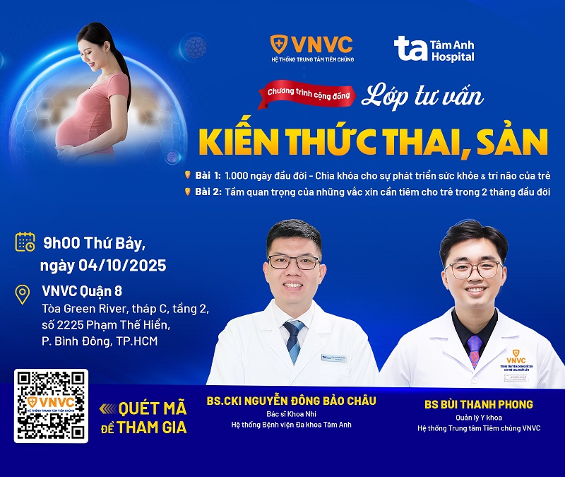 Lớp học tiền sản MIỄN PHÍ tại Hệ thống tiêm chủng VNVC