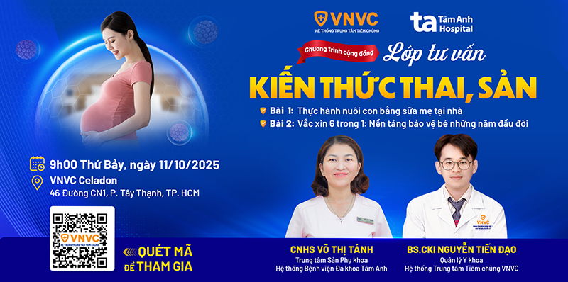 Lớp học tiền sản MIỄN PHÍ tại Hệ thống tiêm chủng VNVC