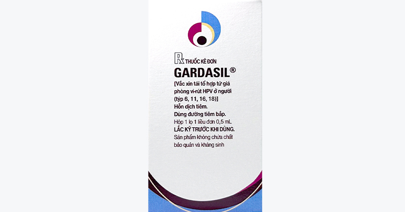 Hộp vacxin Gardasil 4 chủng giúp phòng ngừa virus HPV loại 6, 11, 16 và 18.