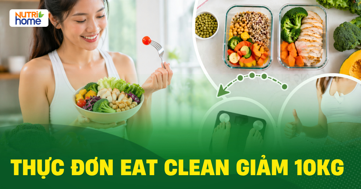 thực đơn eat clean giảm 10kg