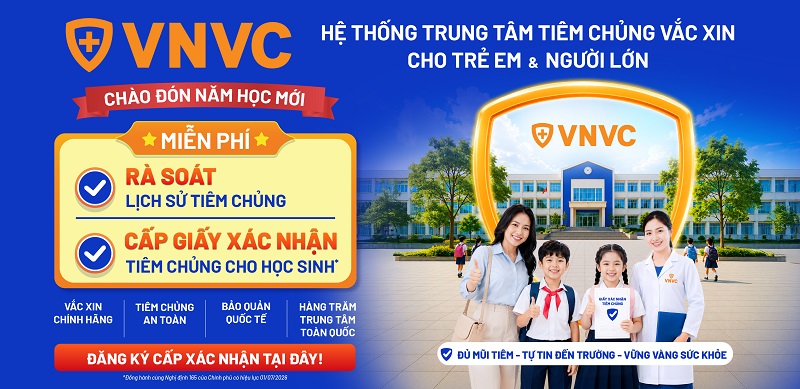 VNVC miễn phí rà soát và xác nhận tiêm chủng học sinh