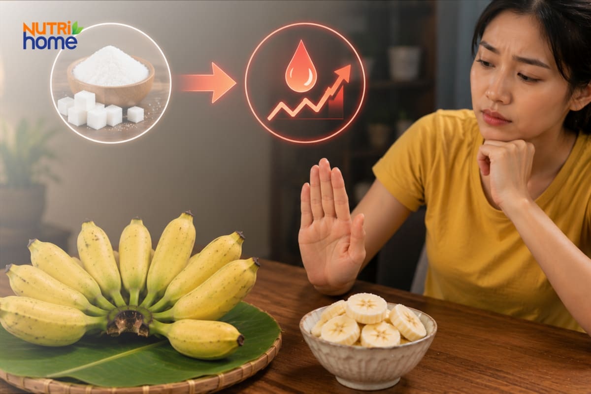 Ăn nhiều chuối tây cùng lúc có thể làm tăng đường huyết