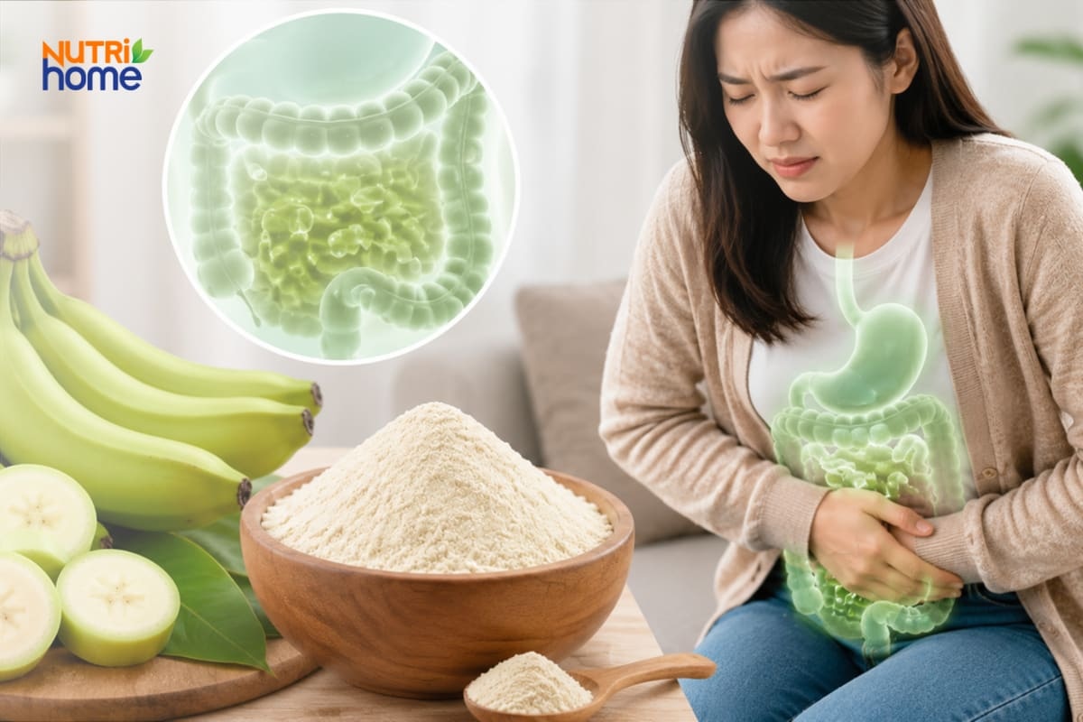 Người dễ rối loạn tiêu hóa cần thận trọng khi dùng bột chuối xanh
