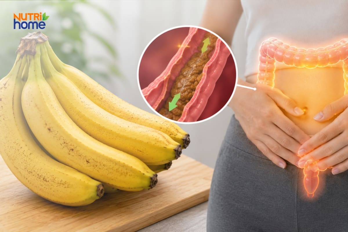 Chuối già giàu chất xơ hỗ trợ tiêu hóa, ngừa táo bón