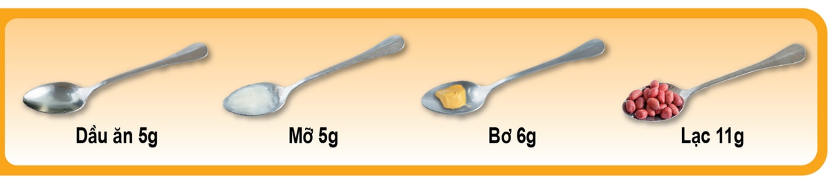 Một đơn vị dầu ăn, mỡ, bơ và lạc