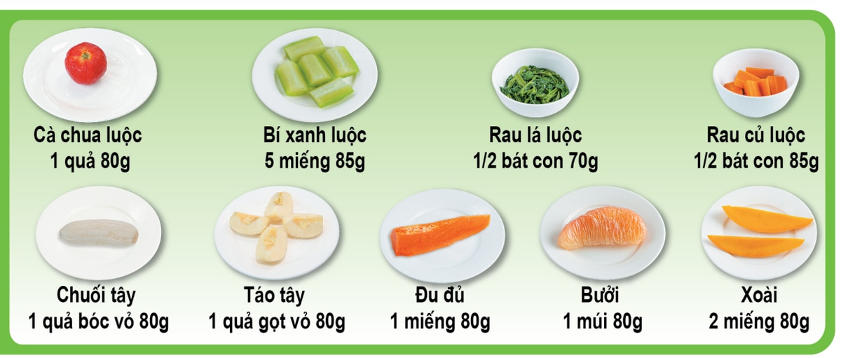 Một đơn vị ăn rau củ luộc và trái cây chín