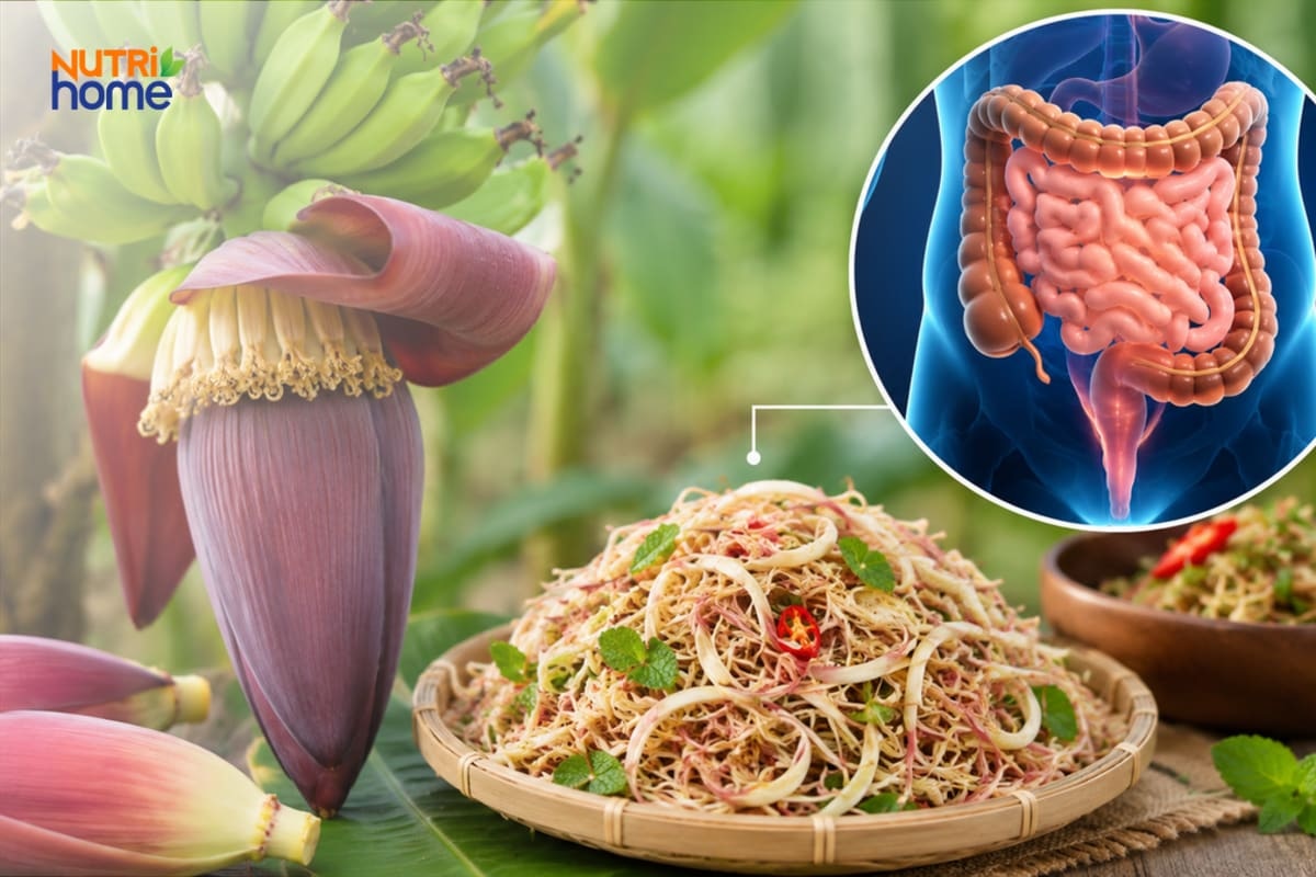 Hoa chuối giàu chất xơ giúp hỗ trợ hệ tiêu hóa
